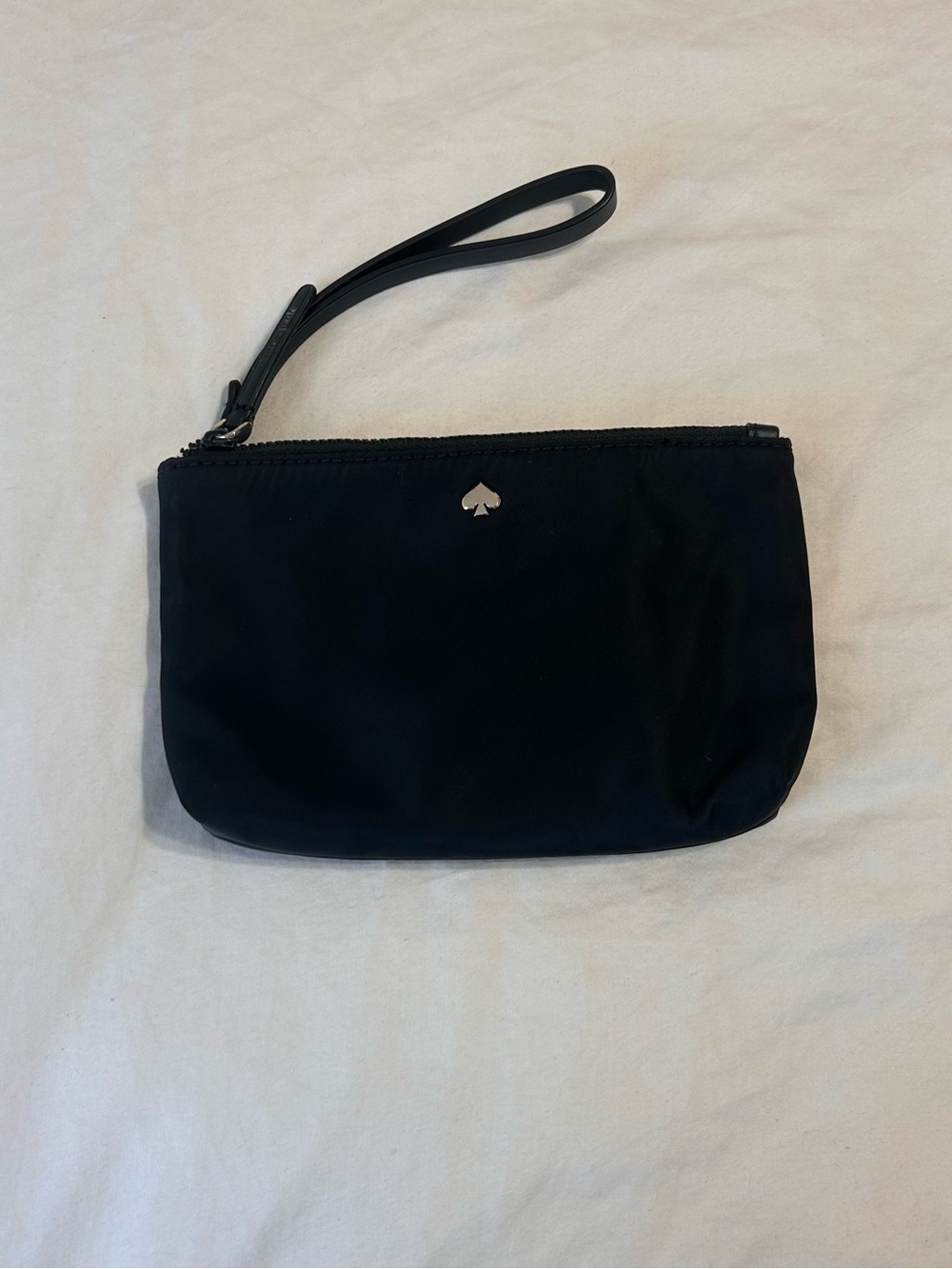 KATE SPADE New York Black Nylon Double Zip Wristlet 7.5”x 5” Lined Multiple Slot